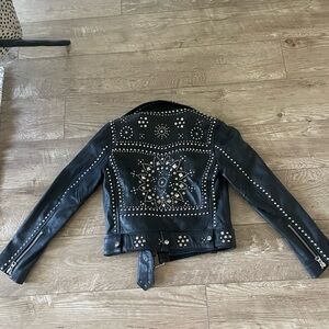 Studded Black Leather Jacket